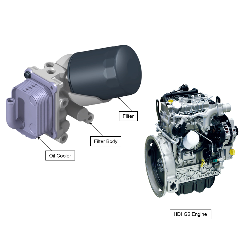 Water cooled oil cooler